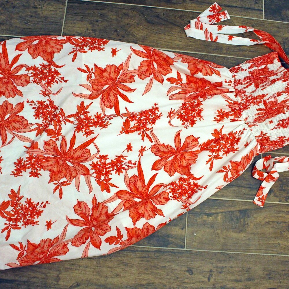 Pink Floral Beach Dress